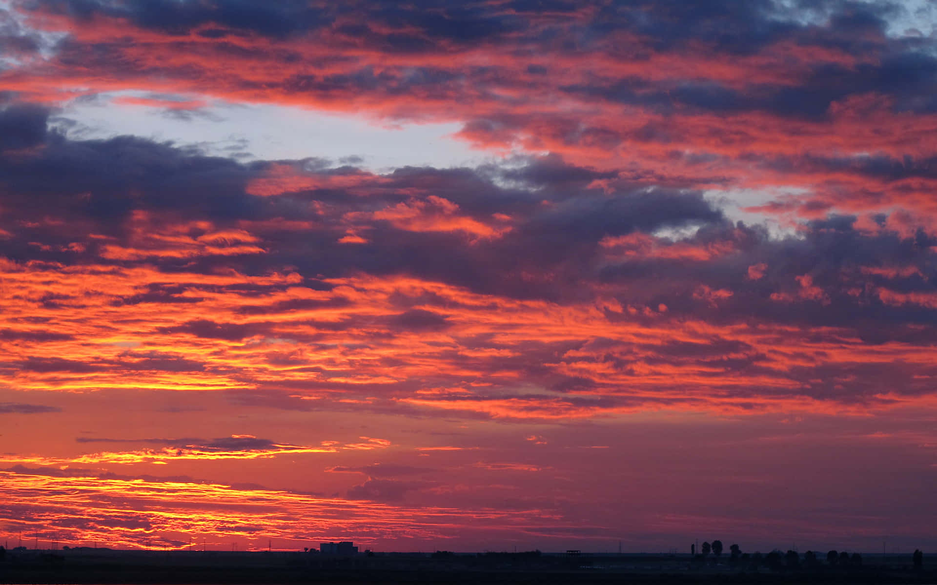 夕陽天空背景 壁紙