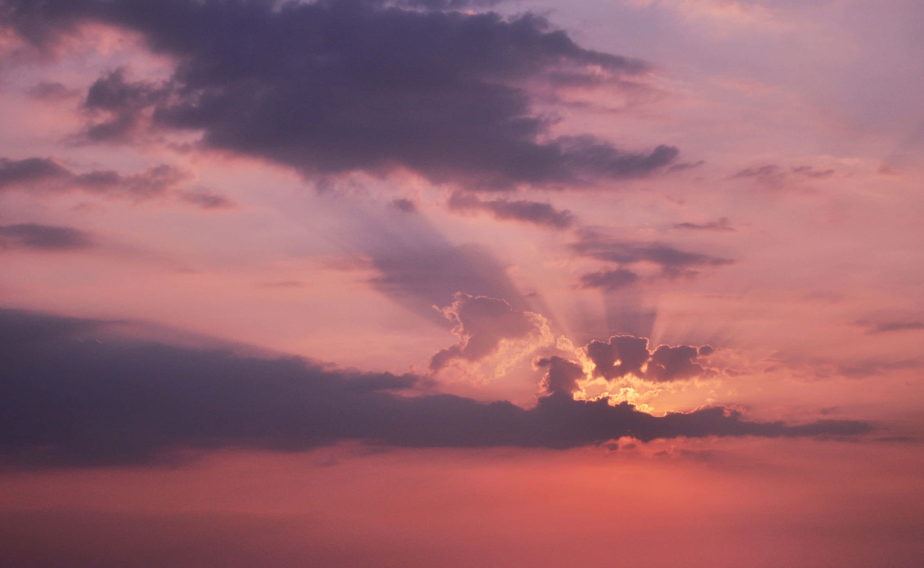 夕陽天空背景 壁紙