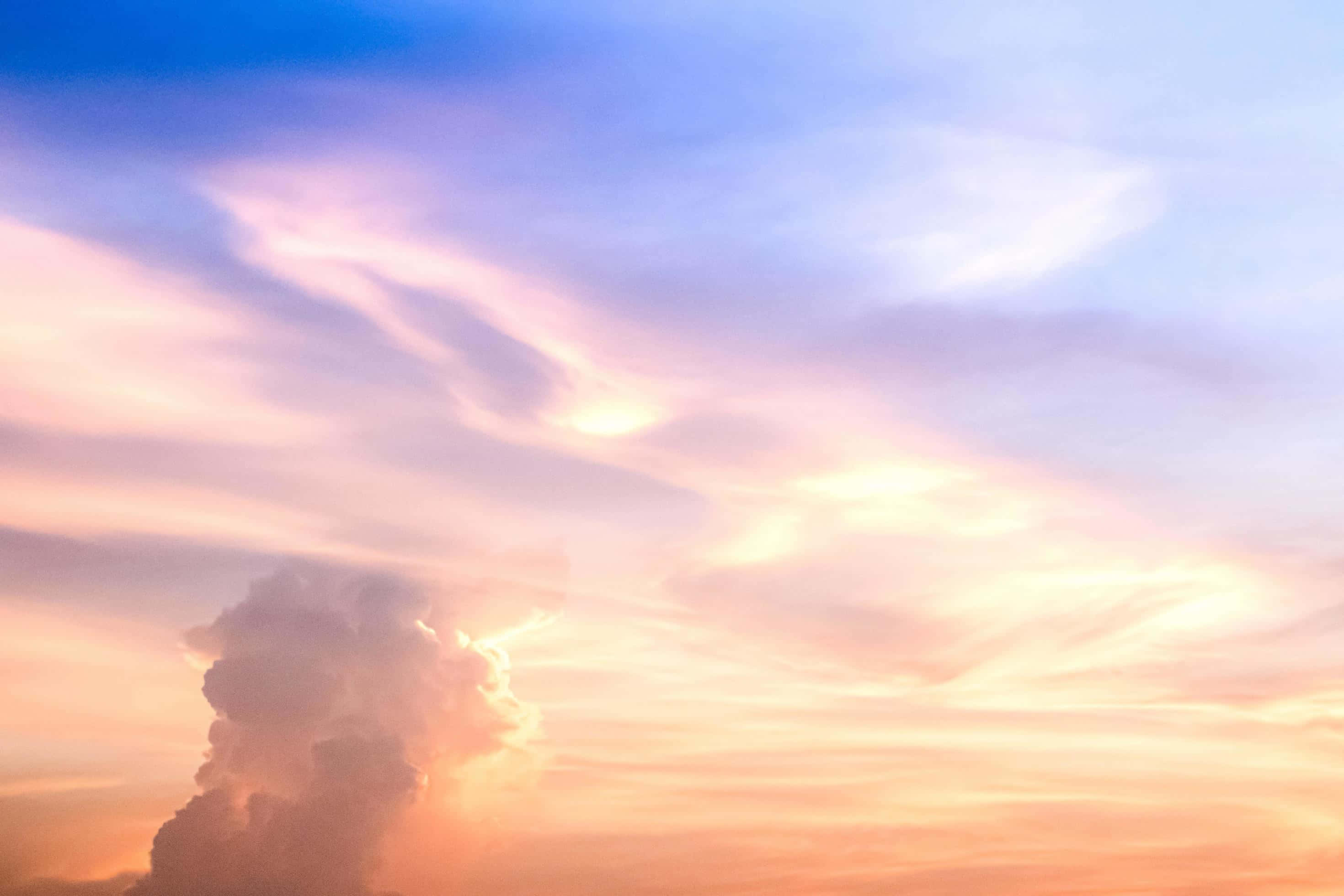 夕陽天空背景 壁紙