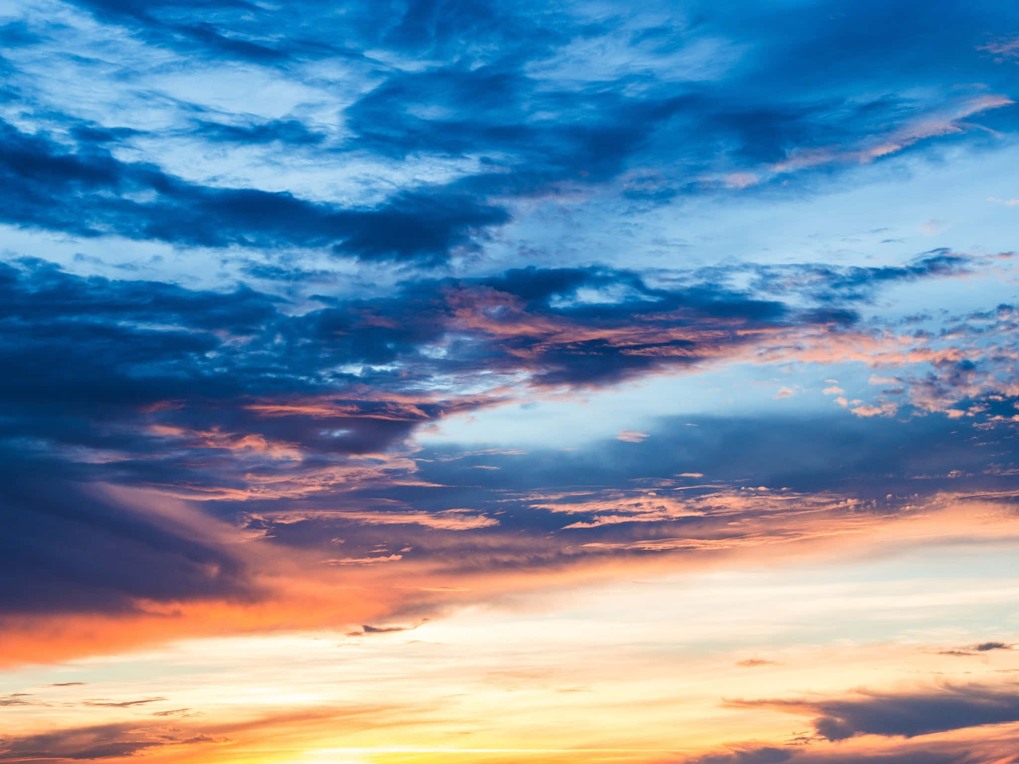 夕陽天空背景 壁紙