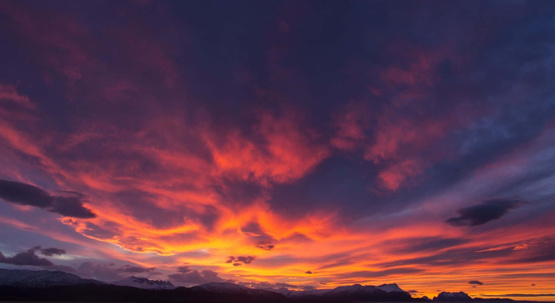 夕陽天空背景 壁紙
