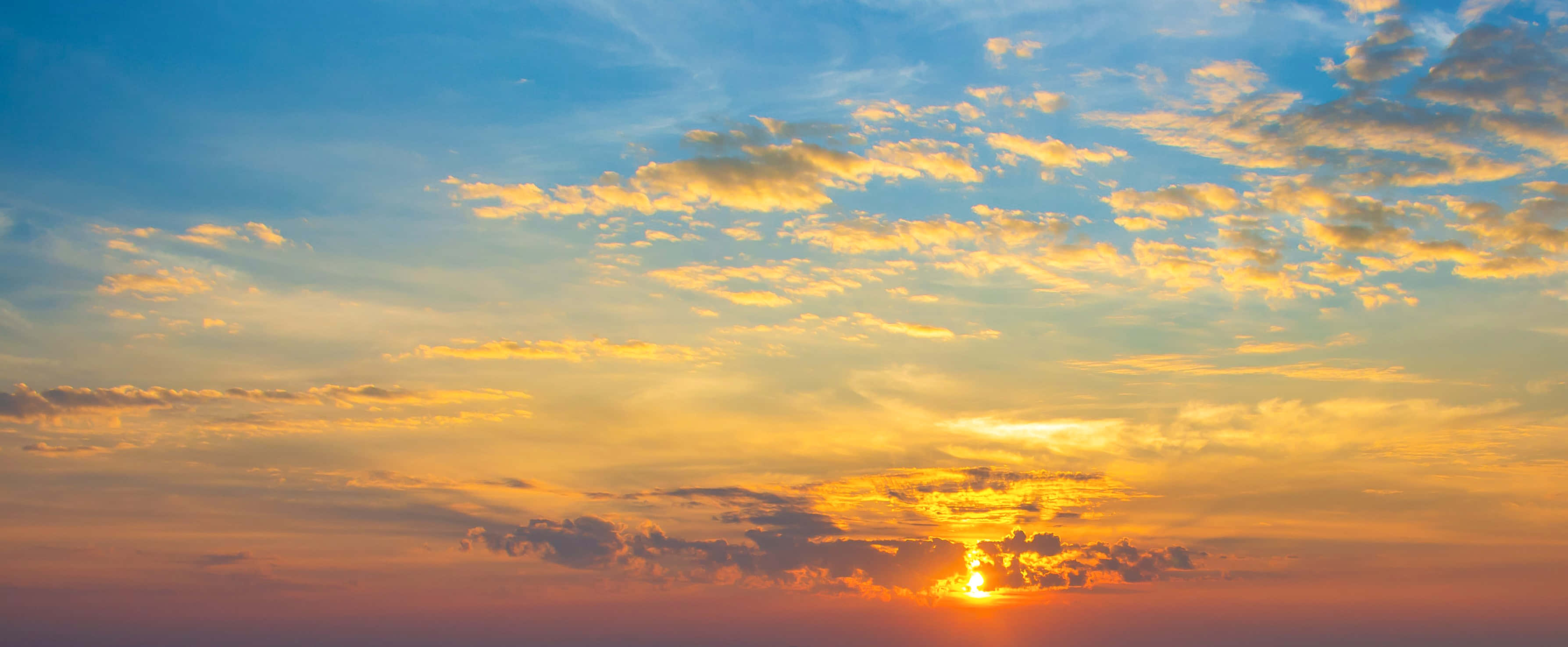 夕陽天空背景 壁紙