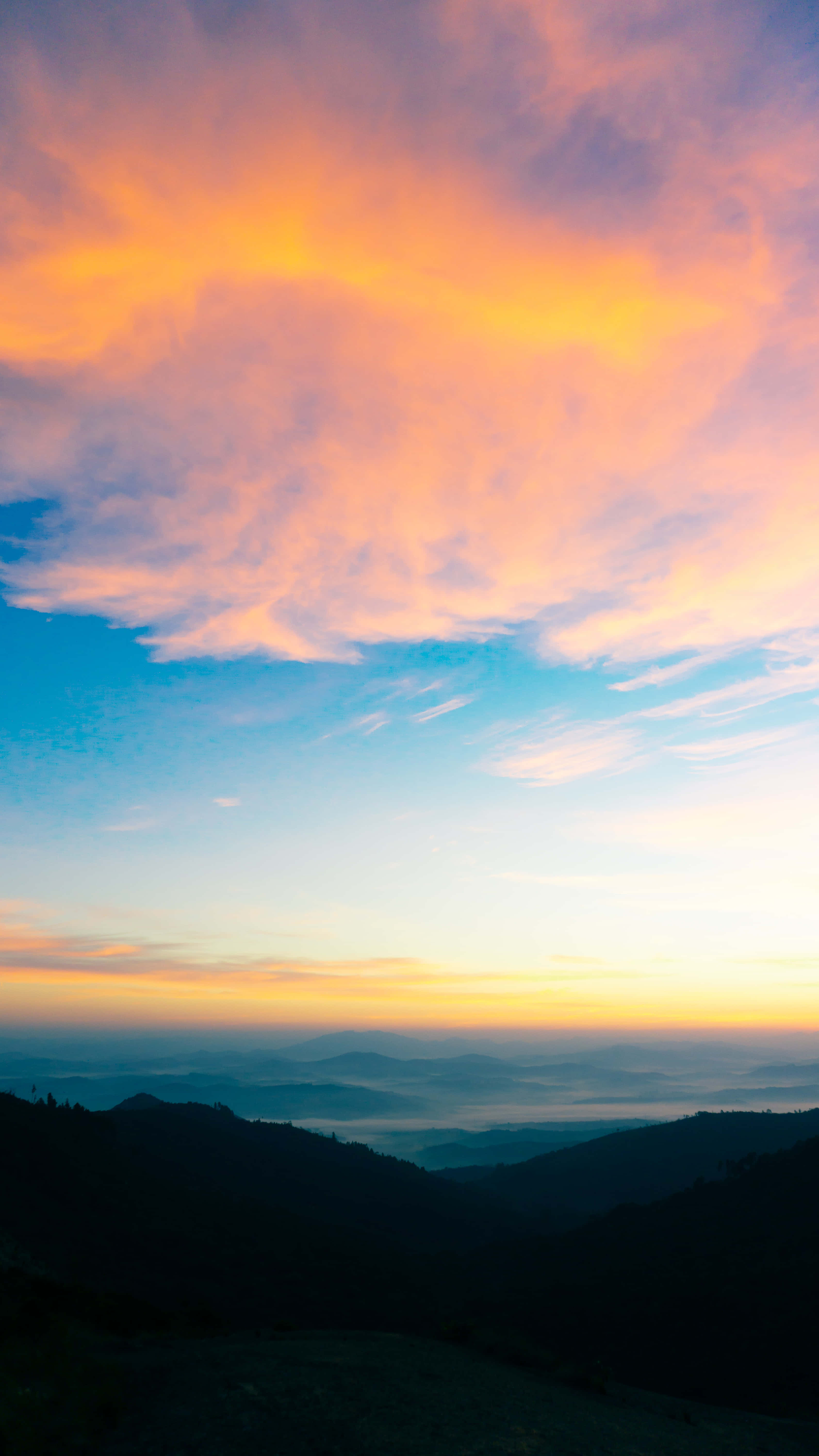 夕陽天空背景 壁紙