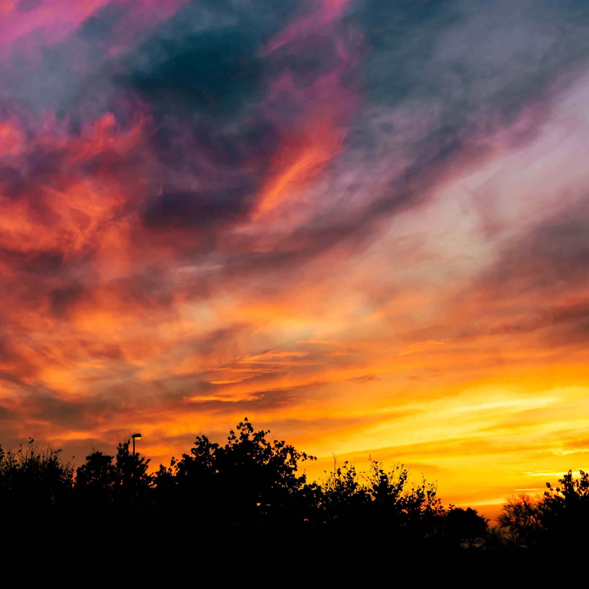 夕陽天空背景 壁紙