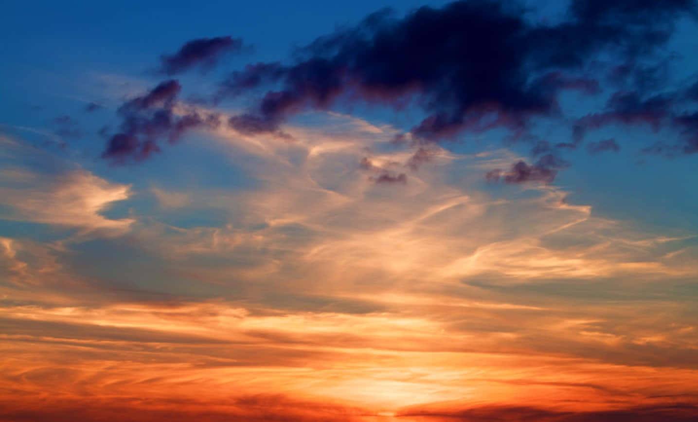 夕陽天空背景 壁紙