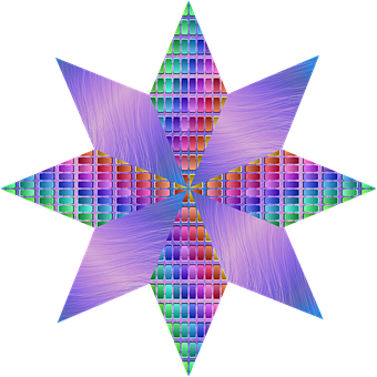 多彩抽象星星圖案 壁紙