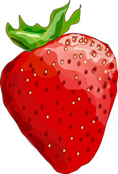 多汁草莓插圖 壁紙
