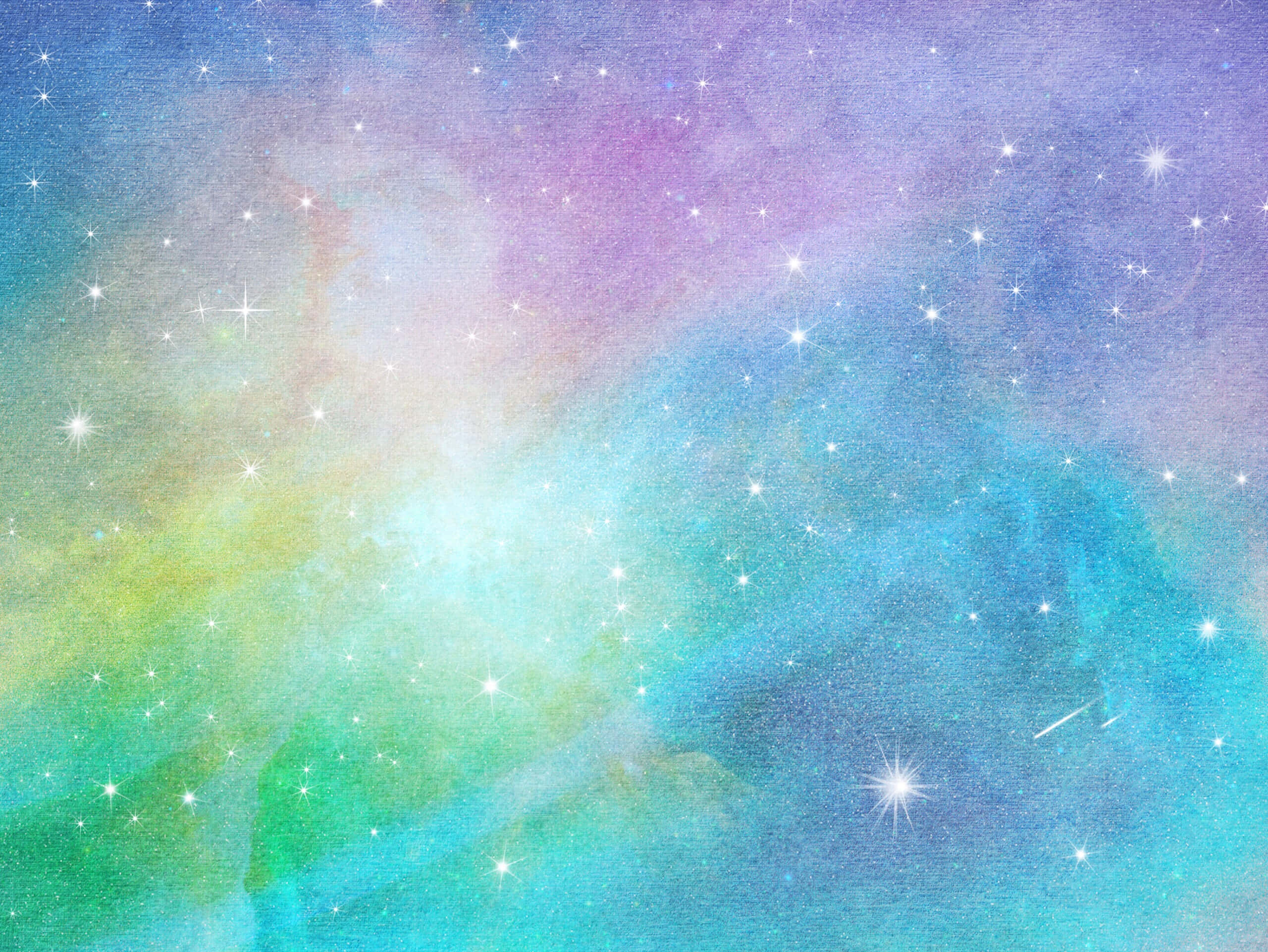 Pastel Galaxy 桌布 壁紙 — 夢幻水彩星系，帶有旋轉的粉彩星雲和閃爍的星星，在宇宙畫布上。