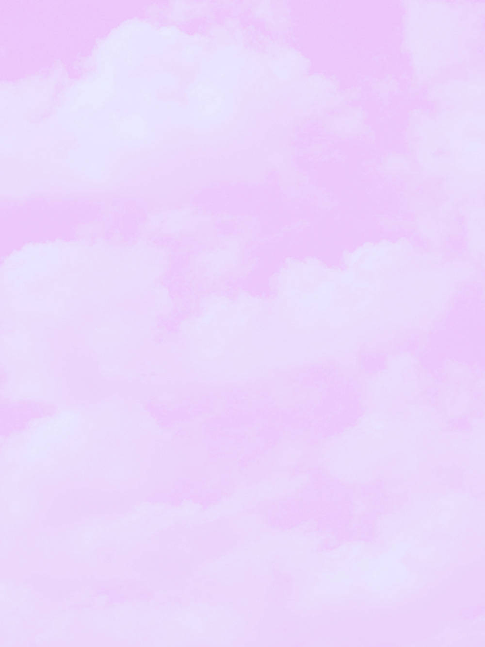 Lavender 桌布 壁紙 — 夢幻水彩風格中，柔和的粉紅色天空佈滿蓬鬆的白雲。
