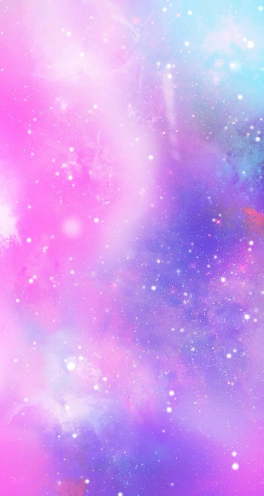 銀河 桌布 壁紙 — 夢幻的宇宙星雲在柔和的粉紅、紫色和藍色色調中旋轉，點綴著閃爍的星星。