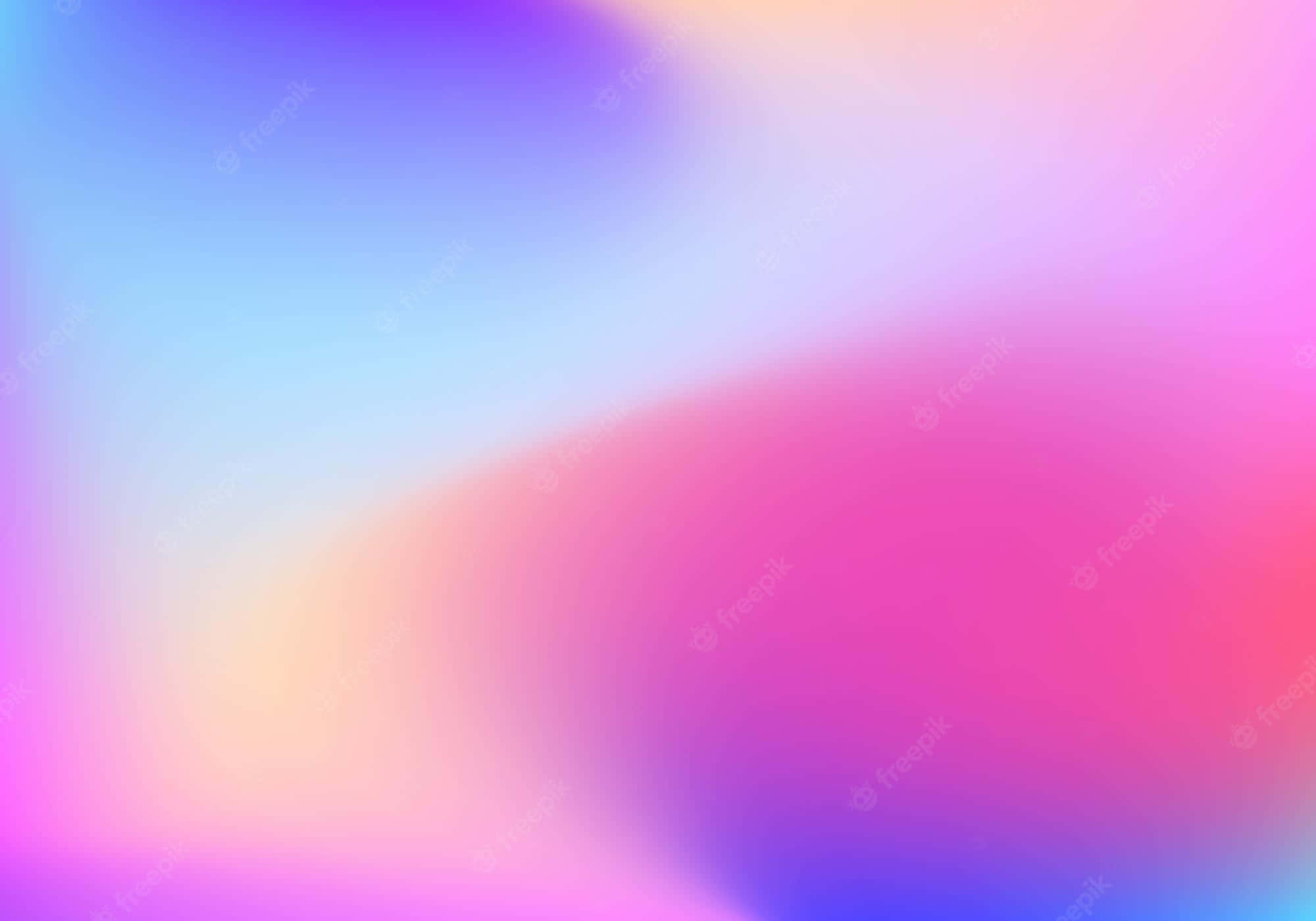 桌布 壁紙 — 夢幻的粉紅、紫和藍色漸變，柔和地融合在畫布上。