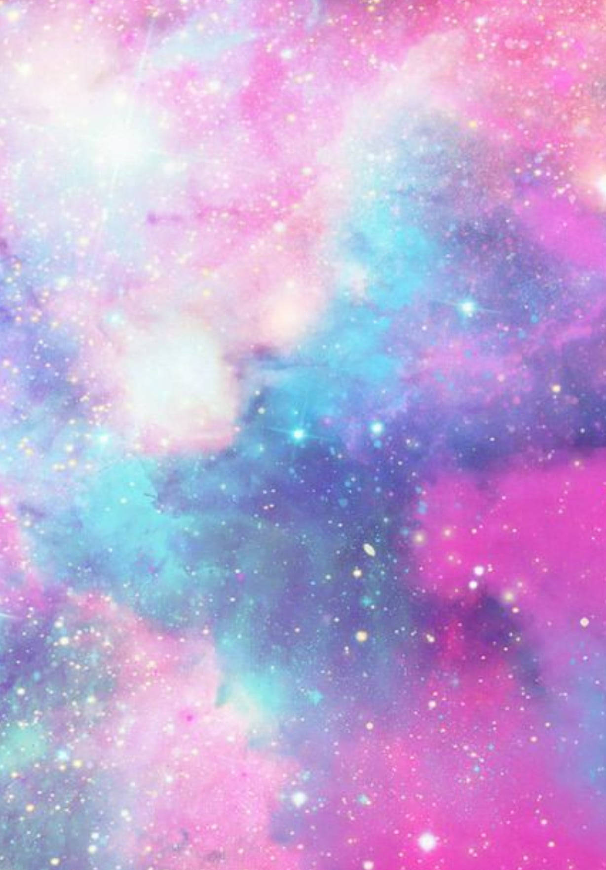 銀河 桌布 壁紙 — 夢幻般的宇宙星雲旋轉著充滿活力的粉紅色、藍色和紫色色調，點綴著閃爍的星星。