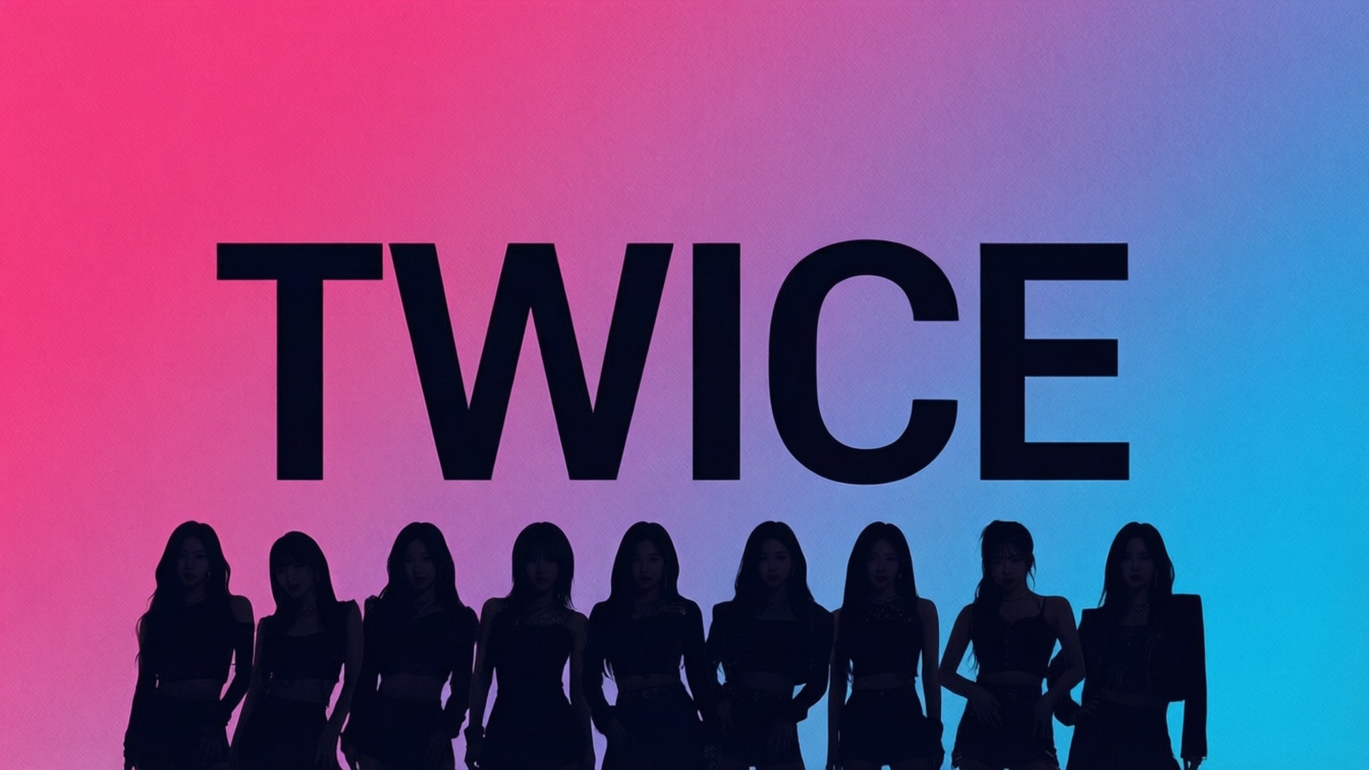 大膽字體 TWICE 壁紙