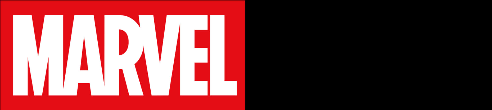 標誌 桌布 壁紙 — 大膽白色MARVEL標誌，經典紅色長方形，黑色背景。