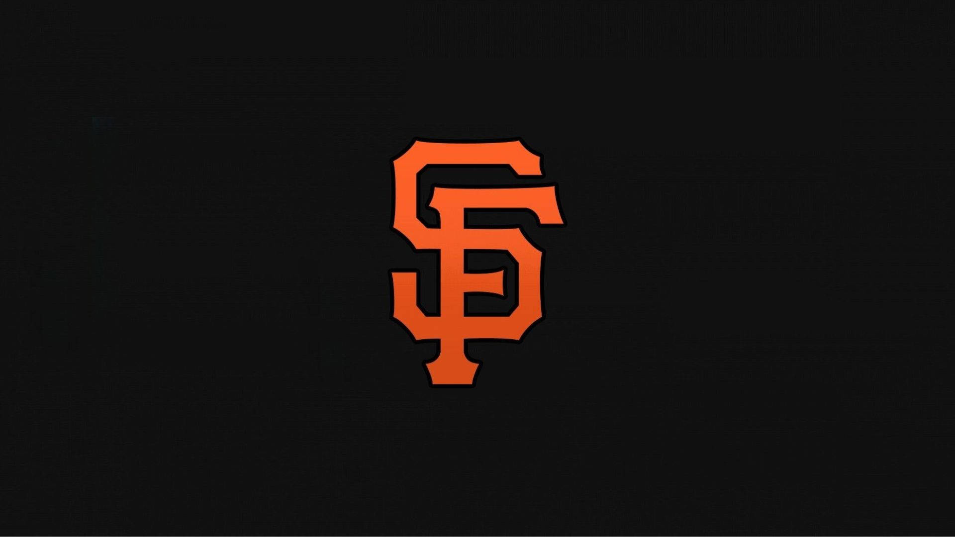 Giants 桌布 壁紙 — 大膽的橙色SF標誌居中於帶有細微紋理的純黑色背景上。