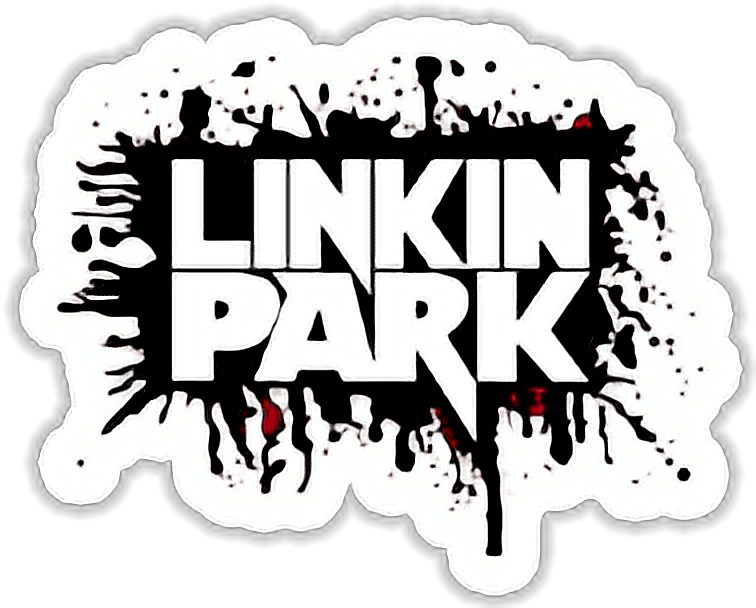 公園 桌布 壁紙 — 大膽的白色 'LINKIN PARK' 文字在帶有紅色點綴的簡潔黑色背景上滴落和飛濺。