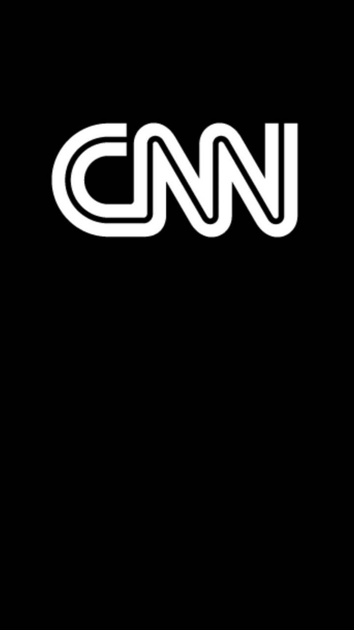 Cnn 桌布 壁紙 — 大膽的白色CNN標誌居中於純黑色背景上，設計簡潔極簡。