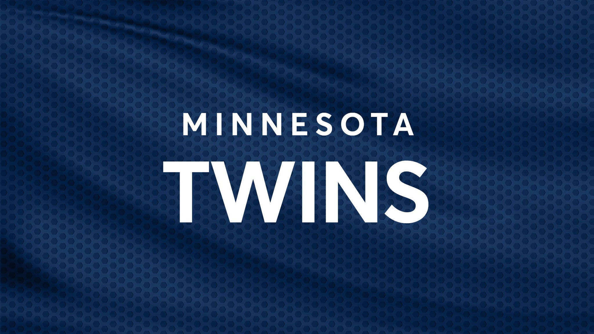 twins 桌布 壁紙 — 大膽的白色明尼蘇達雙城隊文字在質感海軍藍布料背景上脫穎而出。