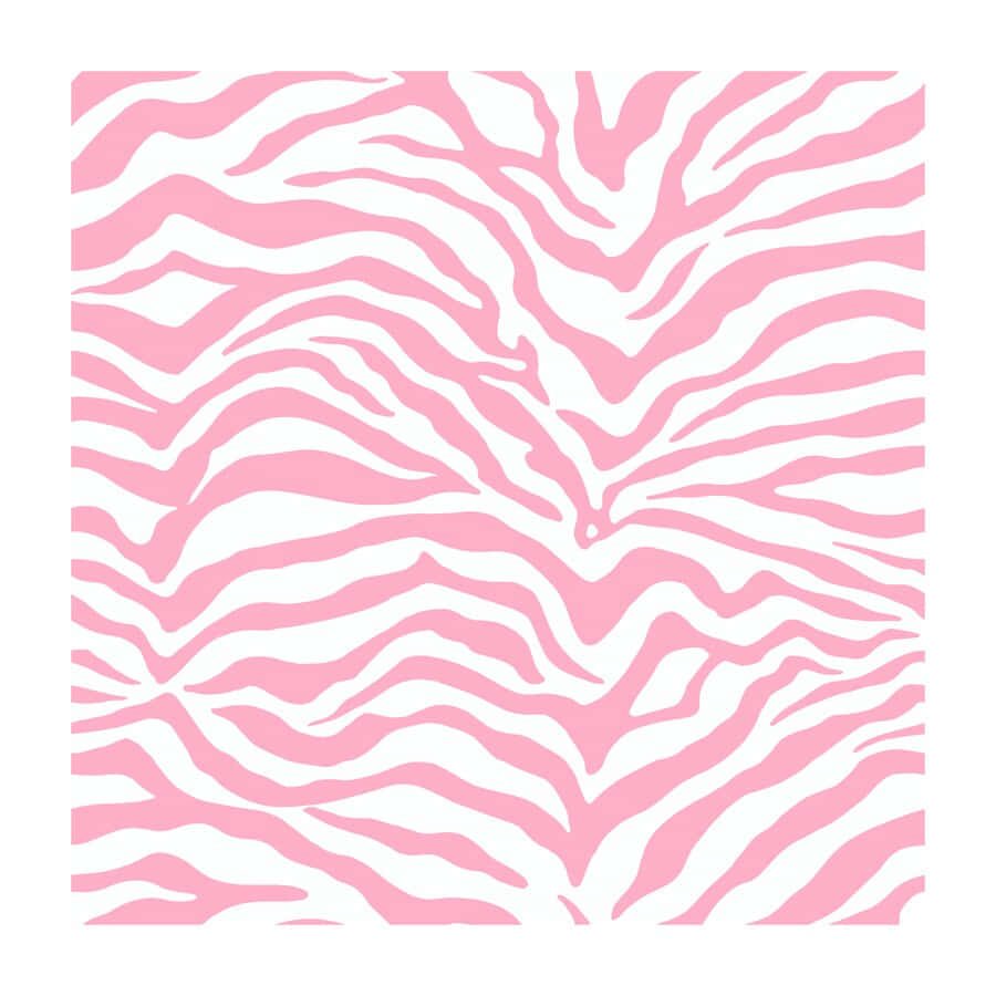 Pink Zebra 桌布 壁紙 — 大膽的粉紅色和白色斑馬條紋圖案以重複波浪設計填滿框架。