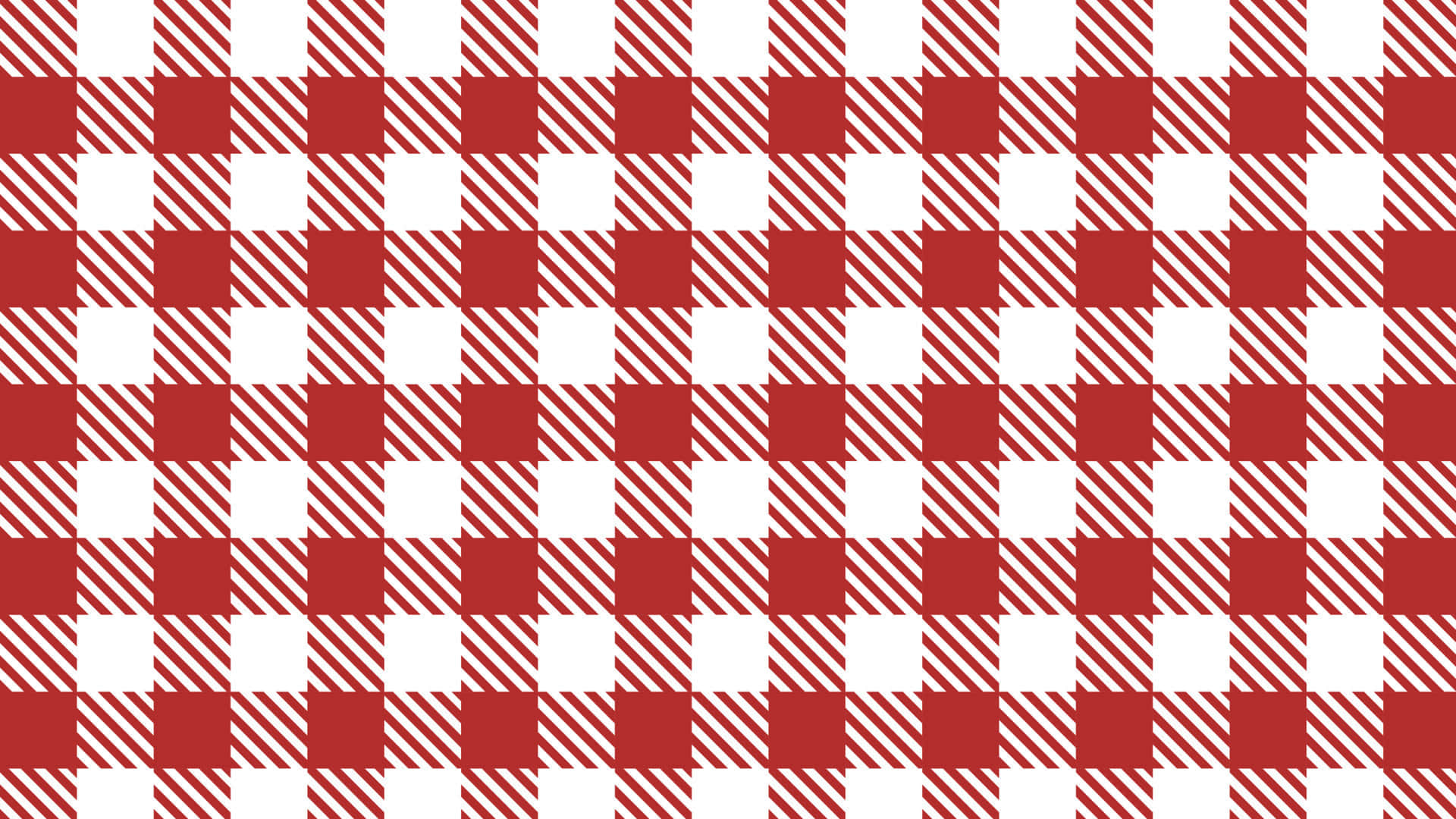 Checkered 桌布 壁紙 — 大膽的紅白格紋圖案，交替方格帶有對角線條紋。
