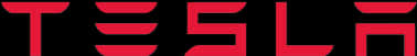 Tesla Logo 桌布 壁紙 — 大膽的紅色 Tesla 標誌在純黑色背景上顯得格外突出。