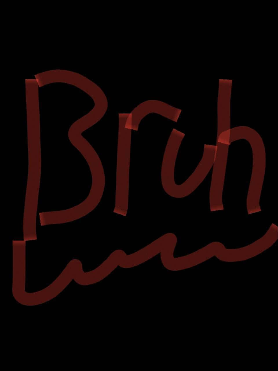 meme 桌布 壁紙 — 大膽的紅色3D渲染文字，在黑色背景上拼出「Bruh」和「Lmao」，帶有微妙的燈光效果。