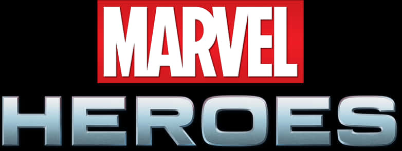 漫威 桌布 壁紙 — 大膽的紅色和銀色Marvel Heroes標誌，黑色背景上帶有白色文字。