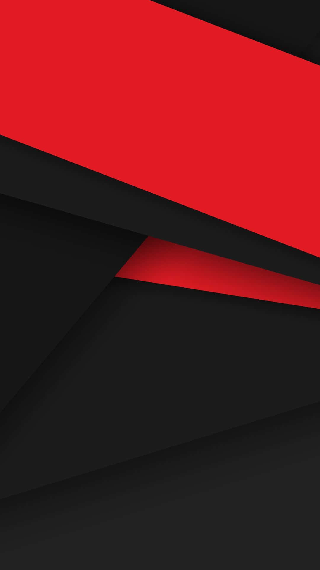 Red White And Black Abstract 桌布 壁紙 — 大膽的紅色和黑色幾何平面創造出現代抽象構圖，具有銳利的角度和深邃的陰影。