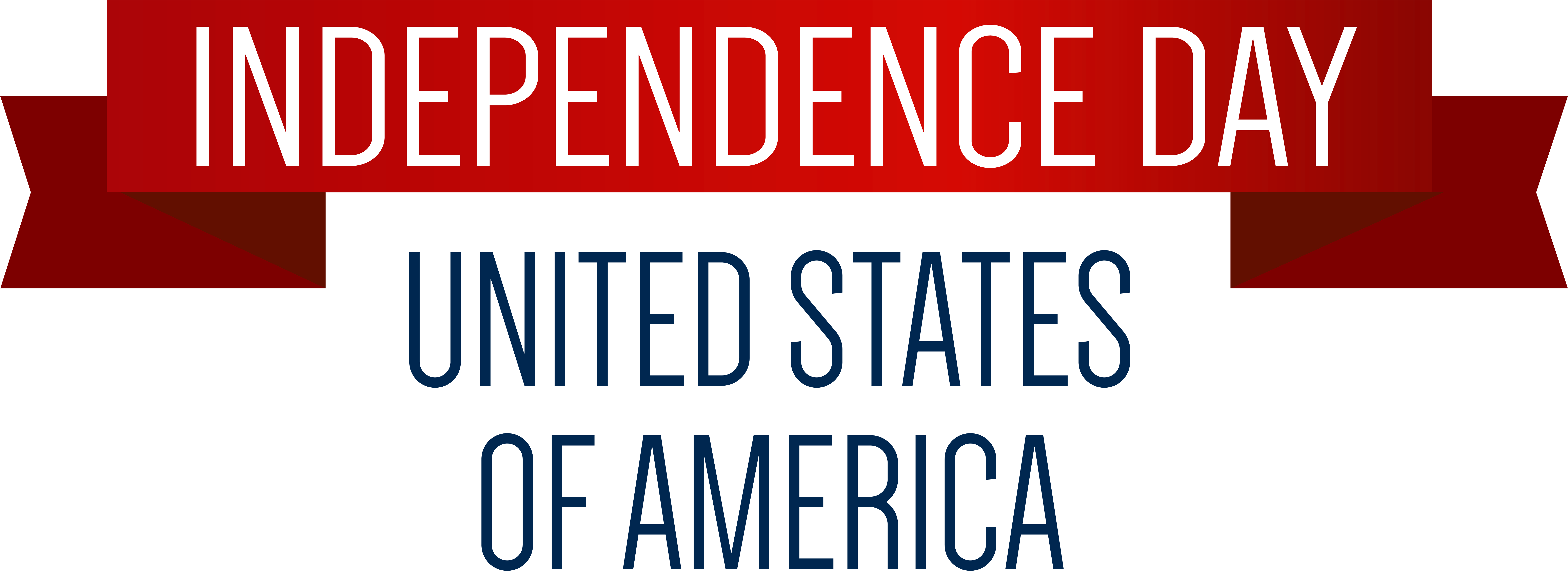 Memorial Day 桌布 壁紙 — 大膽的紅色橫幅，白色文字寫著 Independence Day，黑色背景，下方有藍色 United States of America 文字。
