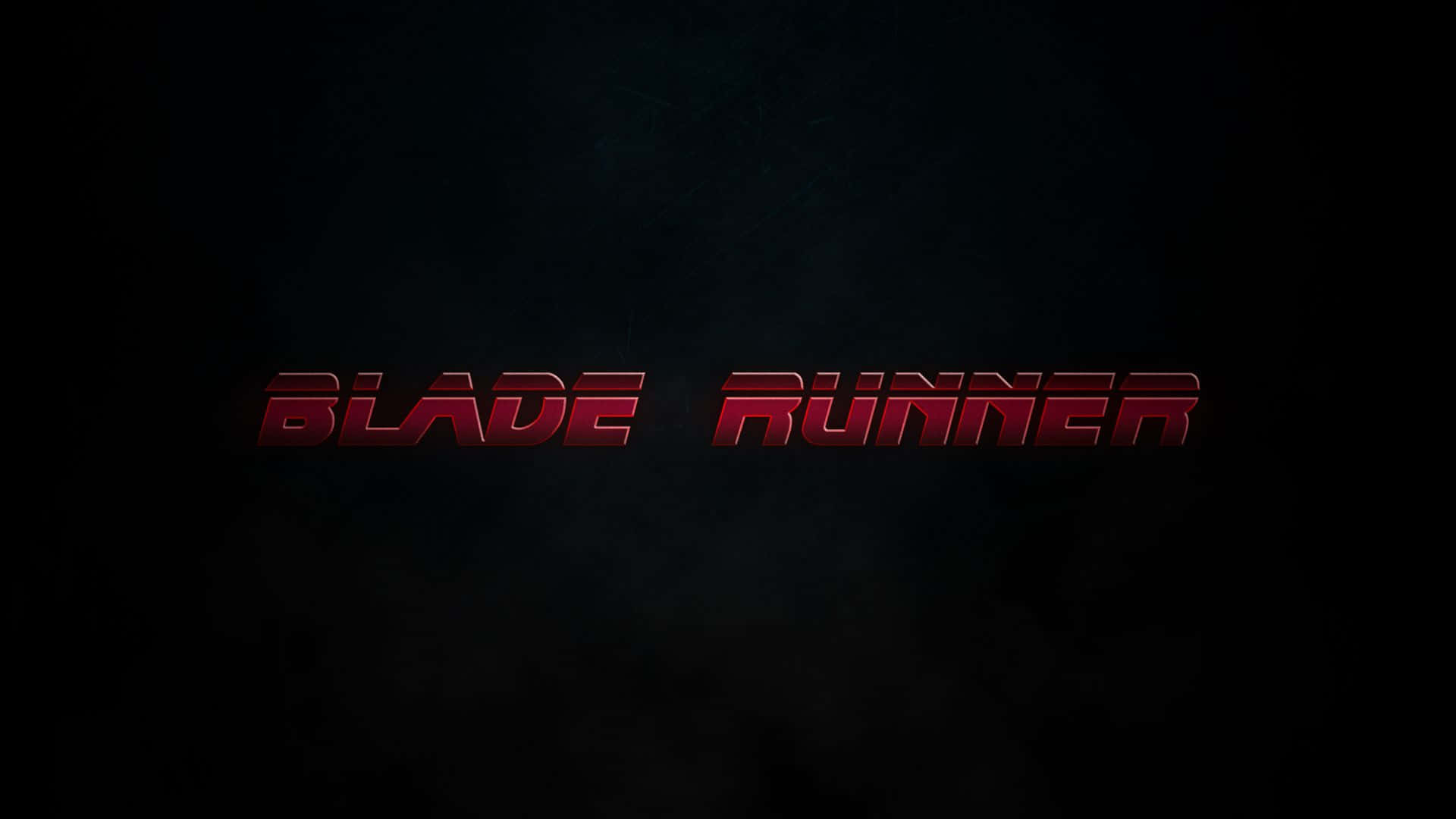 在黑暗煙霧背景上以紅色金屬字體顯示的Blade Runner標題 — 銀翼殺手2049 壁紙