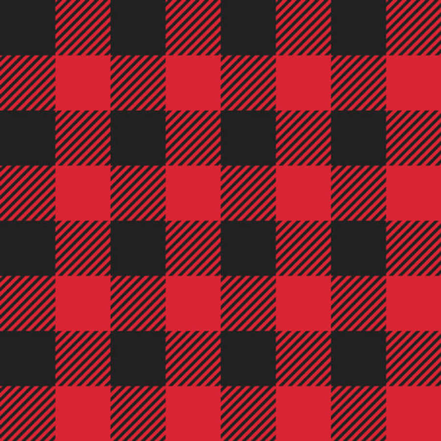 Checkered 桌布 壁紙 — 大膽的紅黑格子圖案，交替方格中帶有對角線條紋。
