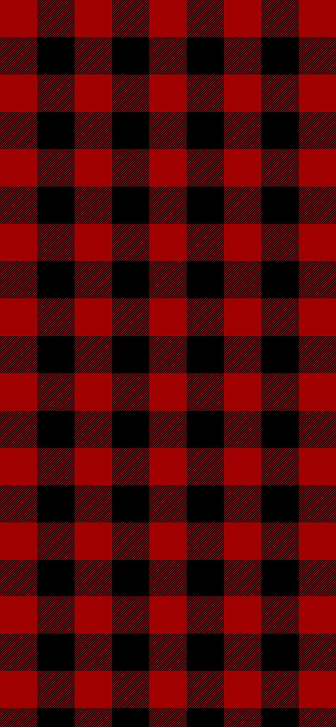 Checkered 桌布 壁紙 — 大膽的紅黑格子圖案，帶有微妙的布料質感。