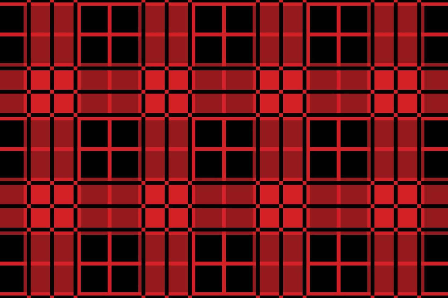 Black And Red Plaid 桌布 壁紙 — 大膽的紅黑格子圖案，清晰的交叉線條形成重複的幾何網格。