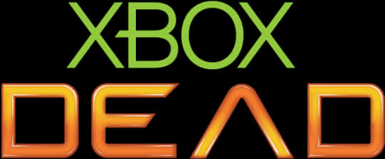 Xbox 桌布 壁紙 — 大膽的綠色和橙色Xbox Dead標誌，帶有發光3D字母，黑色背景。