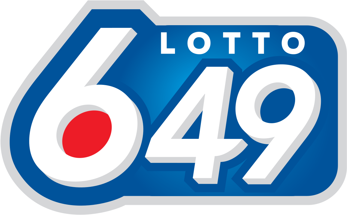 樂透彩券 桌布 壁紙 — 大膽的藍色標誌，白色649和紅點，帶有「LOTTO」文字，設計簡潔現代。