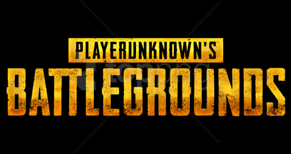 絕地求生 桌布 壁紙 — 大膽的金色紋理「PLAYERUNKNOWN'S BATTLEGROUNDS」標誌在純黑背景上脫穎而出。