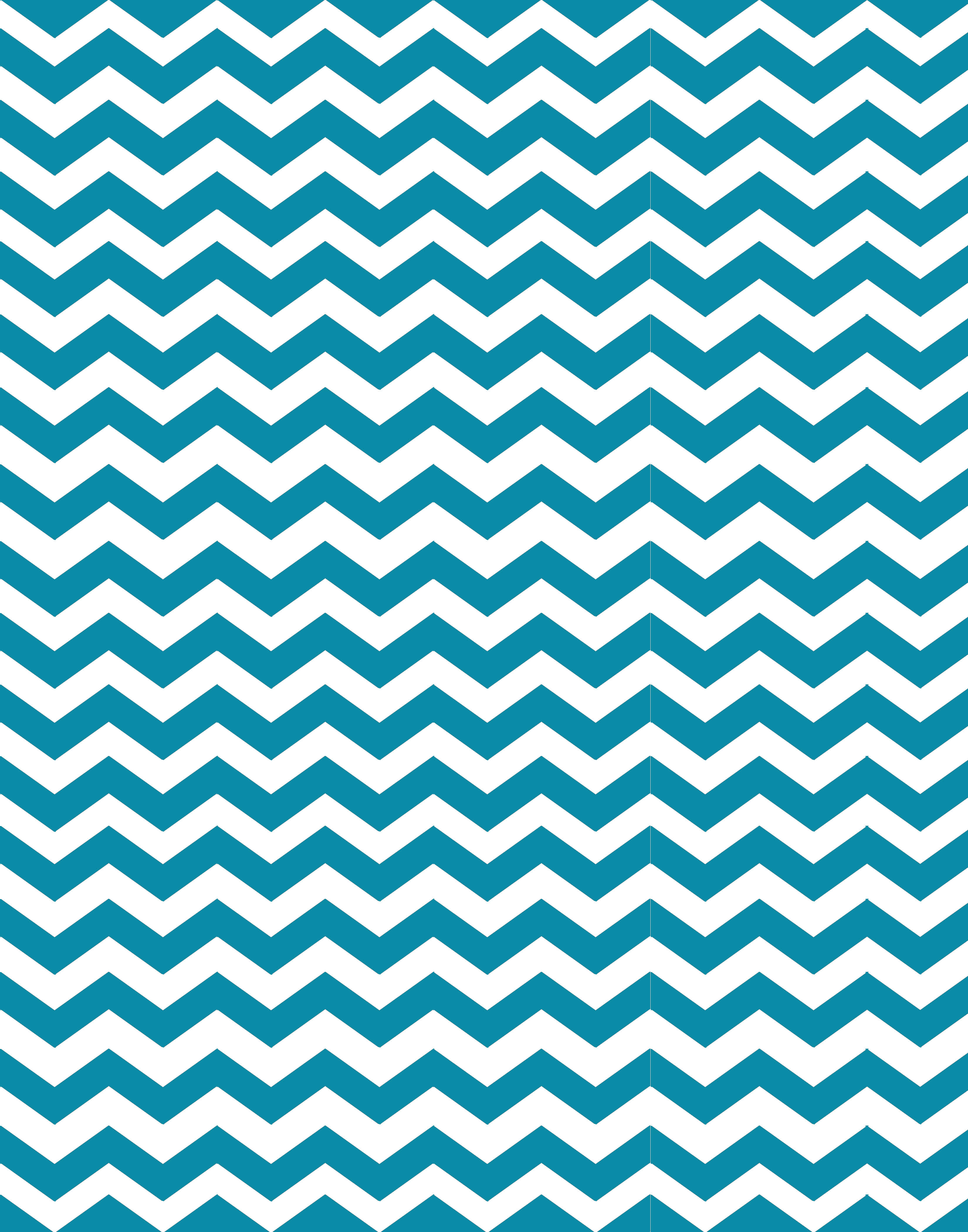 Cute Chevron 桌布 壁紙 — 大膽的青綠色和白色鋸齒形圖案以重複的V形設計填滿整個框架。