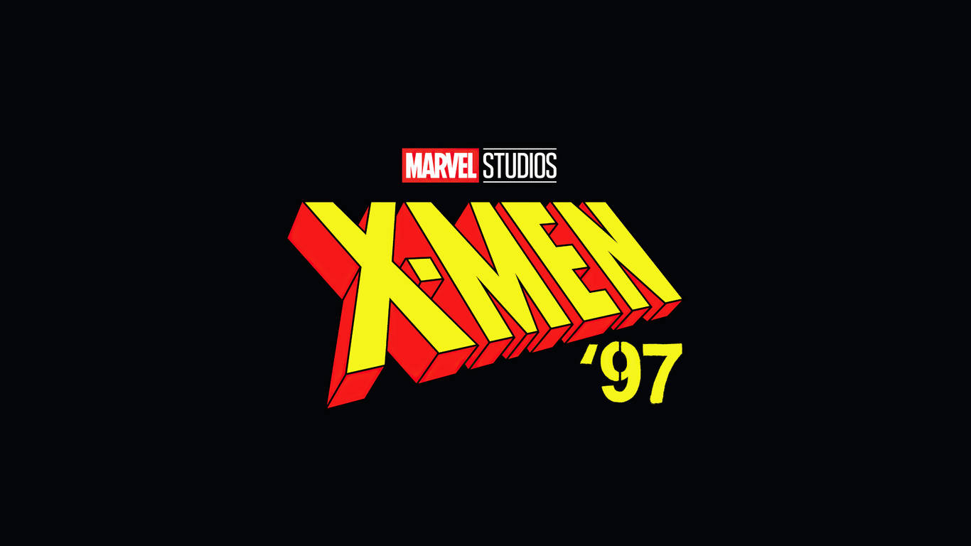 X-Men '97 標誌，帶有 Marvel Studios 文字，黑色背景。 — 漫畫動圖 壁紙