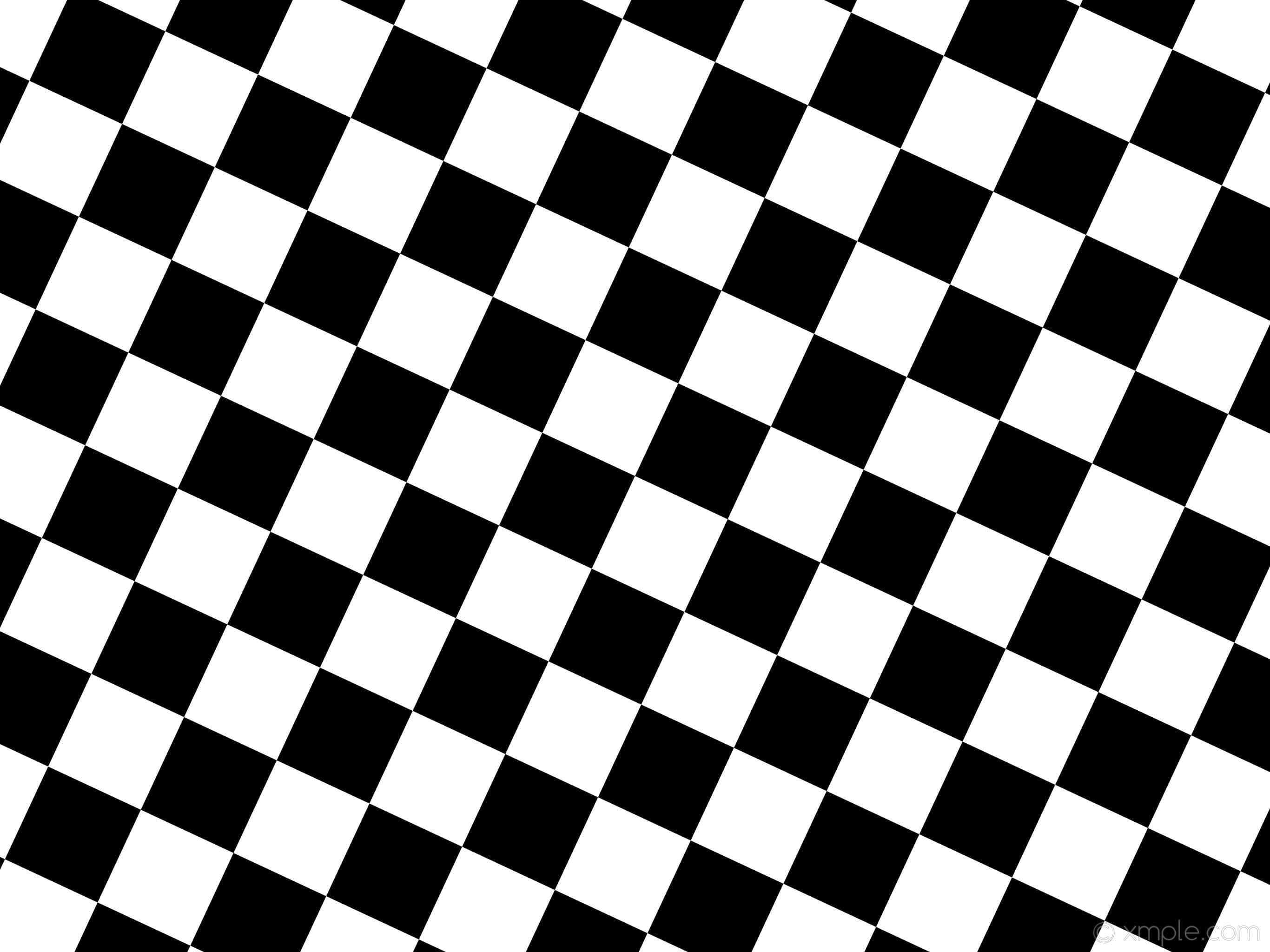 Checkered Flag 桌布 壁紙 — 大膽的黑白格紋圖案，搭配菱形磁磚，營造出動態錯視效果。
