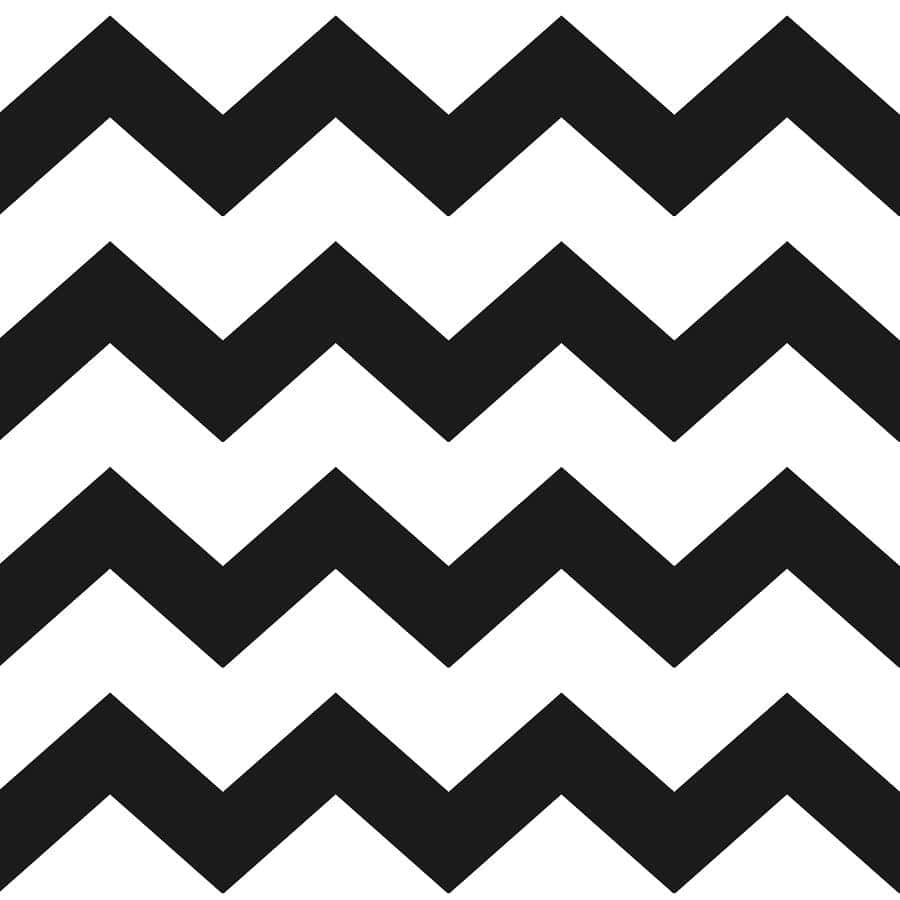 Black And White Geometric 桌布 壁紙 — 大膽的黑白鋸齒條紋形成重複的幾何圖案，線條銳利清晰。