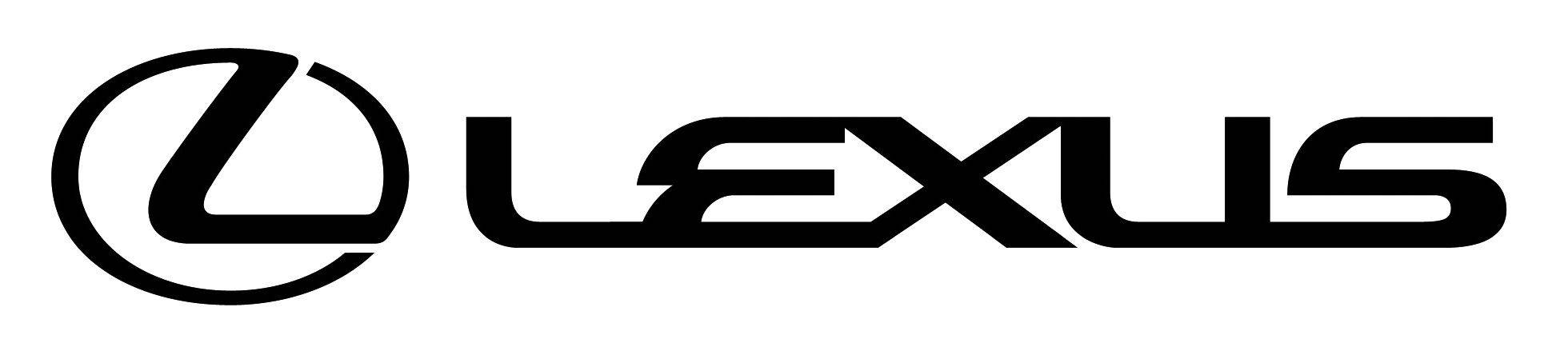 Lexus 標誌 桌布 壁紙 — 大膽的黑色 Lexus 標誌，搭配時尚現代字體，置於潔白背景上。