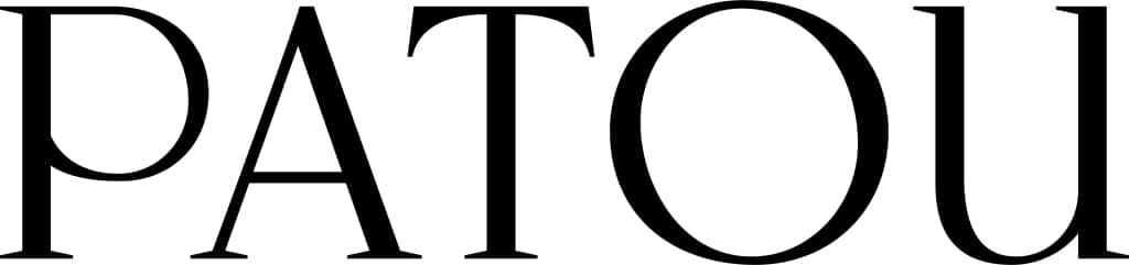 標誌 桌布 壁紙 — 大膽的黑色 Patou 標誌字母，在純白背景上，搭配簡潔現代的字體。
