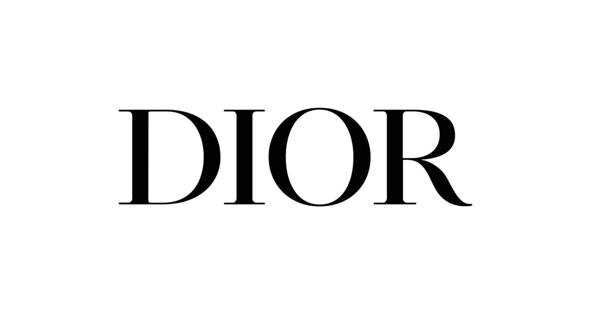 白色背景上的黑色Dior品牌標誌文字 — Dior 動態 壁紙