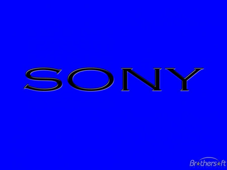 Sony 桌布 壁紙 — 大膽的黑色Sony標誌居中於充滿活力的皇家藍色背景上，帶有微妙的金屬光澤。
