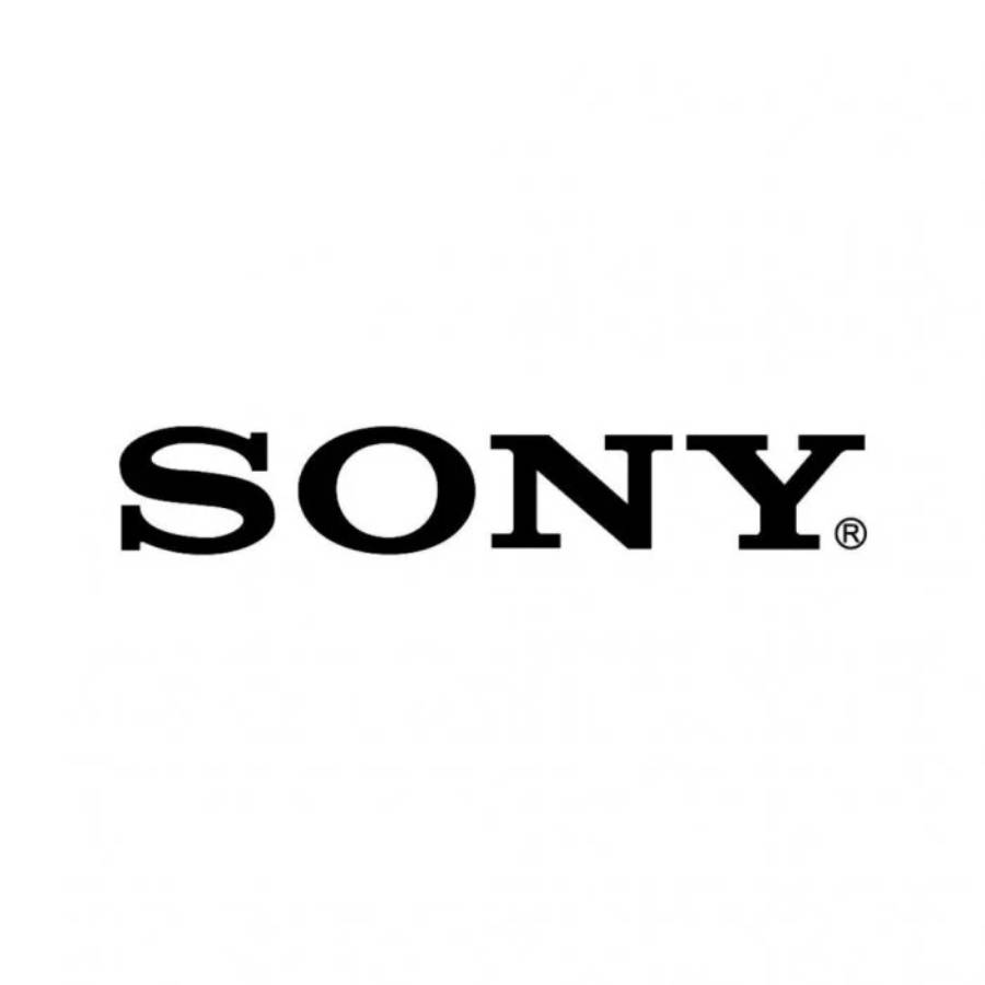 Sony 桌布 壁紙 — 大膽的黑色Sony標誌居中於純白色背景上，搭配簡潔的極簡主義字體。