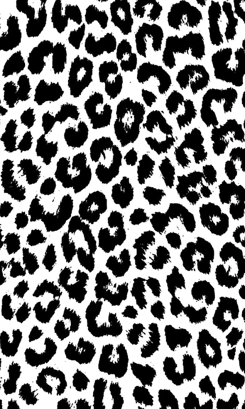 Cheetah Print 桌布 壁紙 — 大膽的黑色豹紋斑點在純白背景上形成高對比度的動物印花圖案。