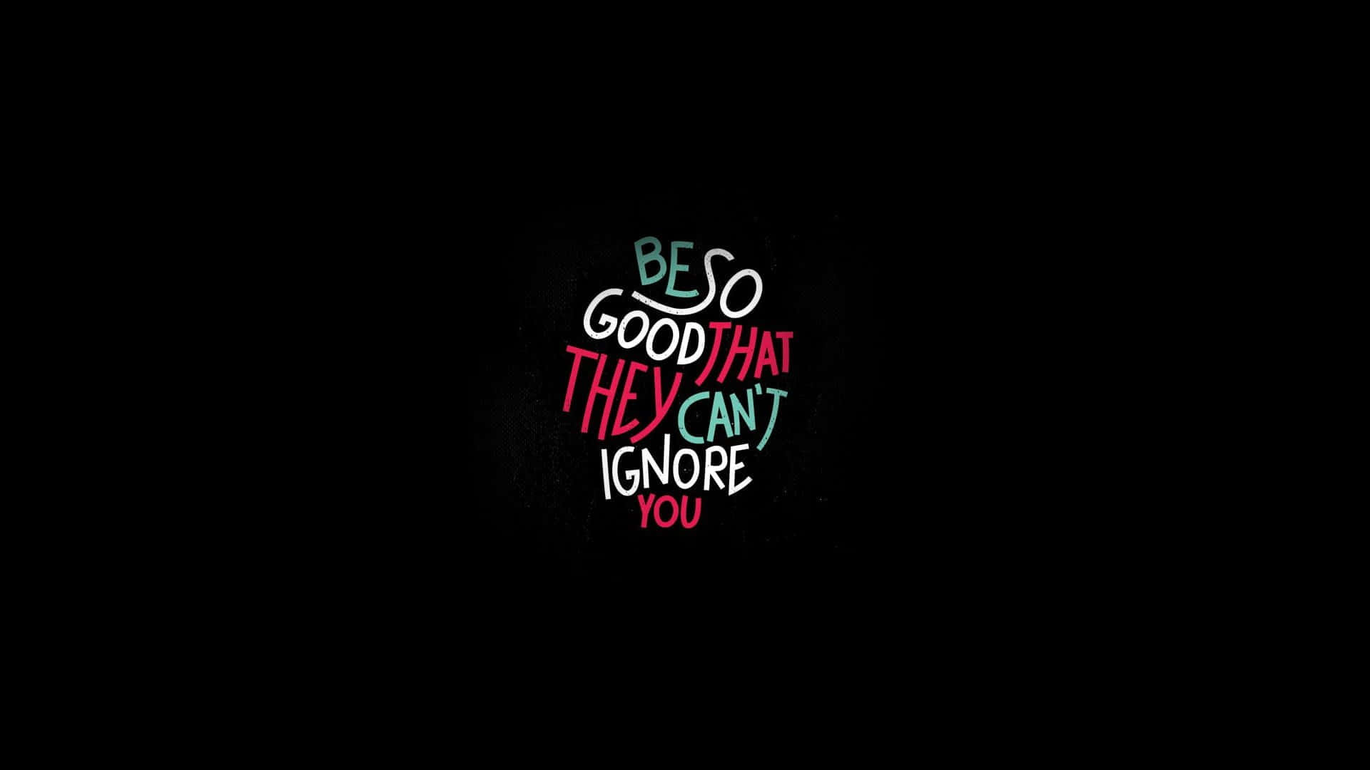 Motivational Quotes Black 桌布 壁紙 — 大膽色彩繽紛的手寫勵志名言在純黑背景上。