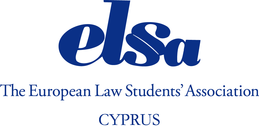 Associates 桌布 壁紙 — 大膽藍色 'elsa' 標誌，附有全名及 'CYPRUS' 文字，置於純黑色背景上。
