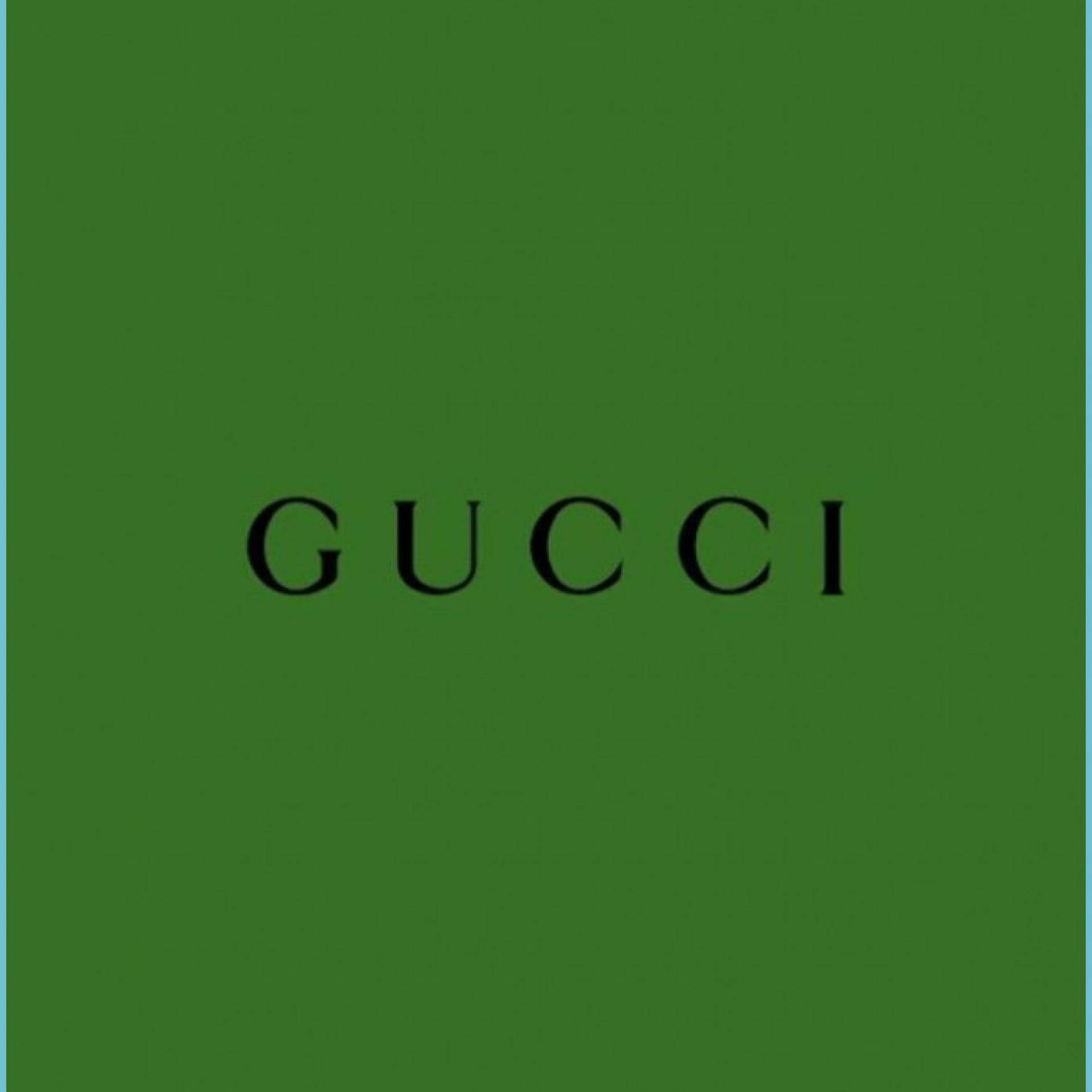 綠色背景上的黑色Gucci標誌 — Gucci GIF 壁紙