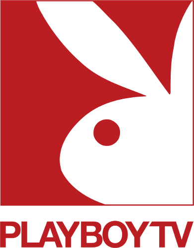 花花公子 桌布 壁紙 — 大膽黑色Playboy兔子標誌在鮮紅色背景上，下方有「PLAYBOYTV」文字。